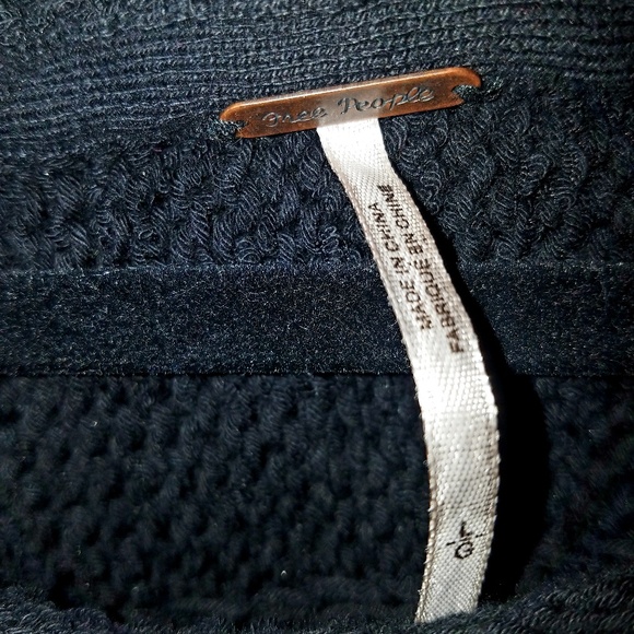 Free People Cropped Sweater Open Back L - Picture 6 of 8